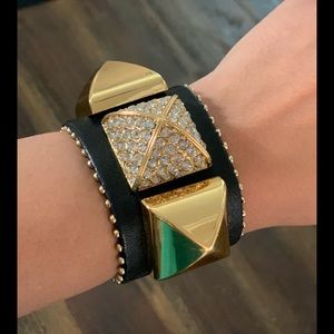 Juicy Couture pave pyramid studded cuff